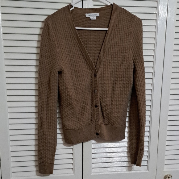 Liz Claiborne Tan Women's Cardigan Sweater - Picture 1 of 5